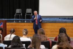October 27, 2023 – Sen. Farry speaking to high school students at his ‘Senator For a Day’ event